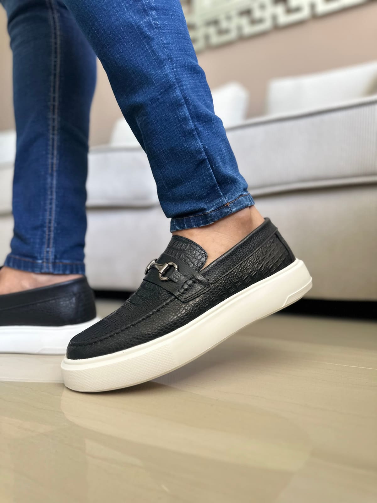 MOCASÍN ROM - EN CUERO - PARA HOMBRE imagen 3