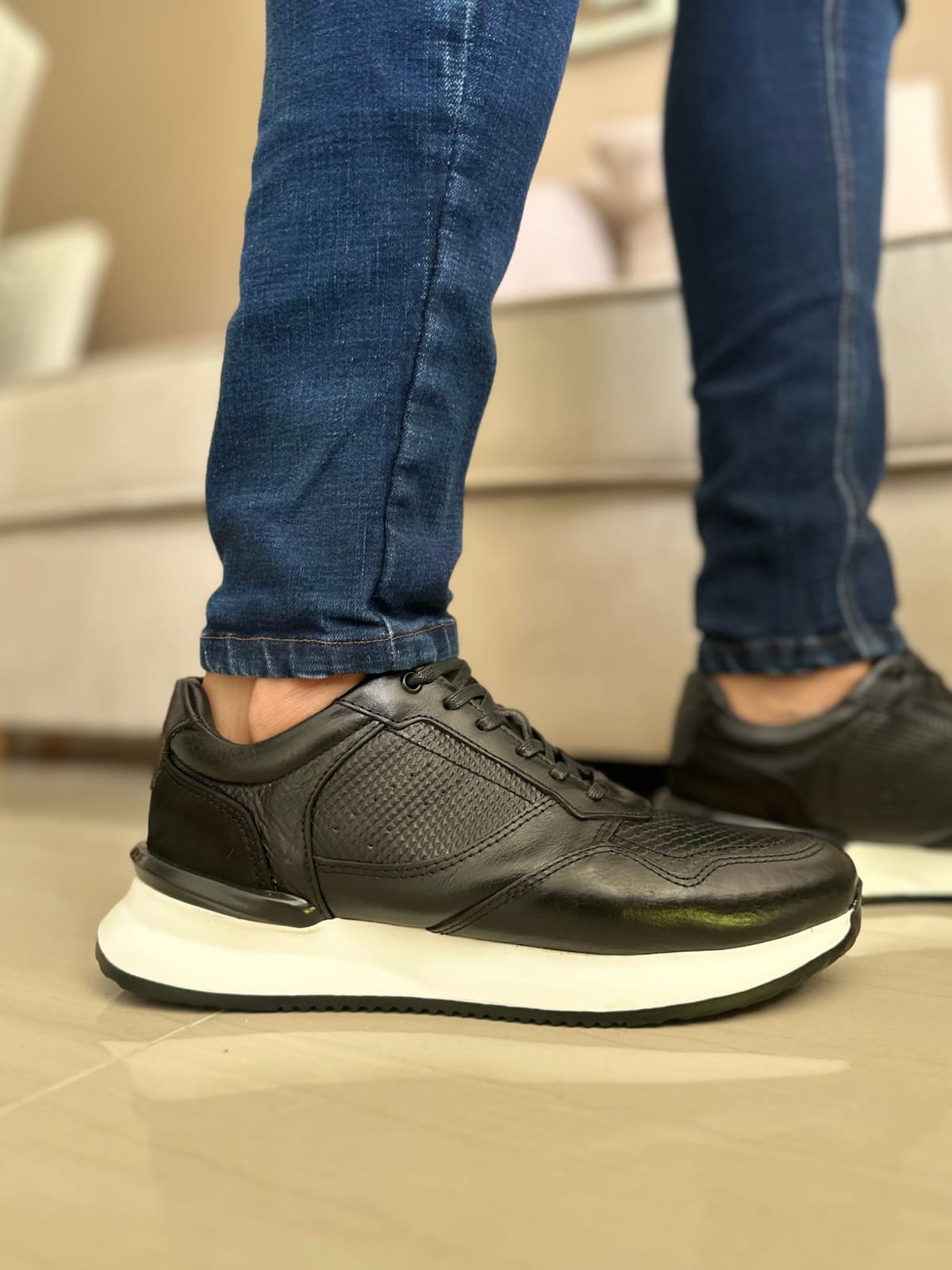 SNEAKER NIKO - EN CUERO - PARA HOMBRE - REF: ANT D12 imagen 2