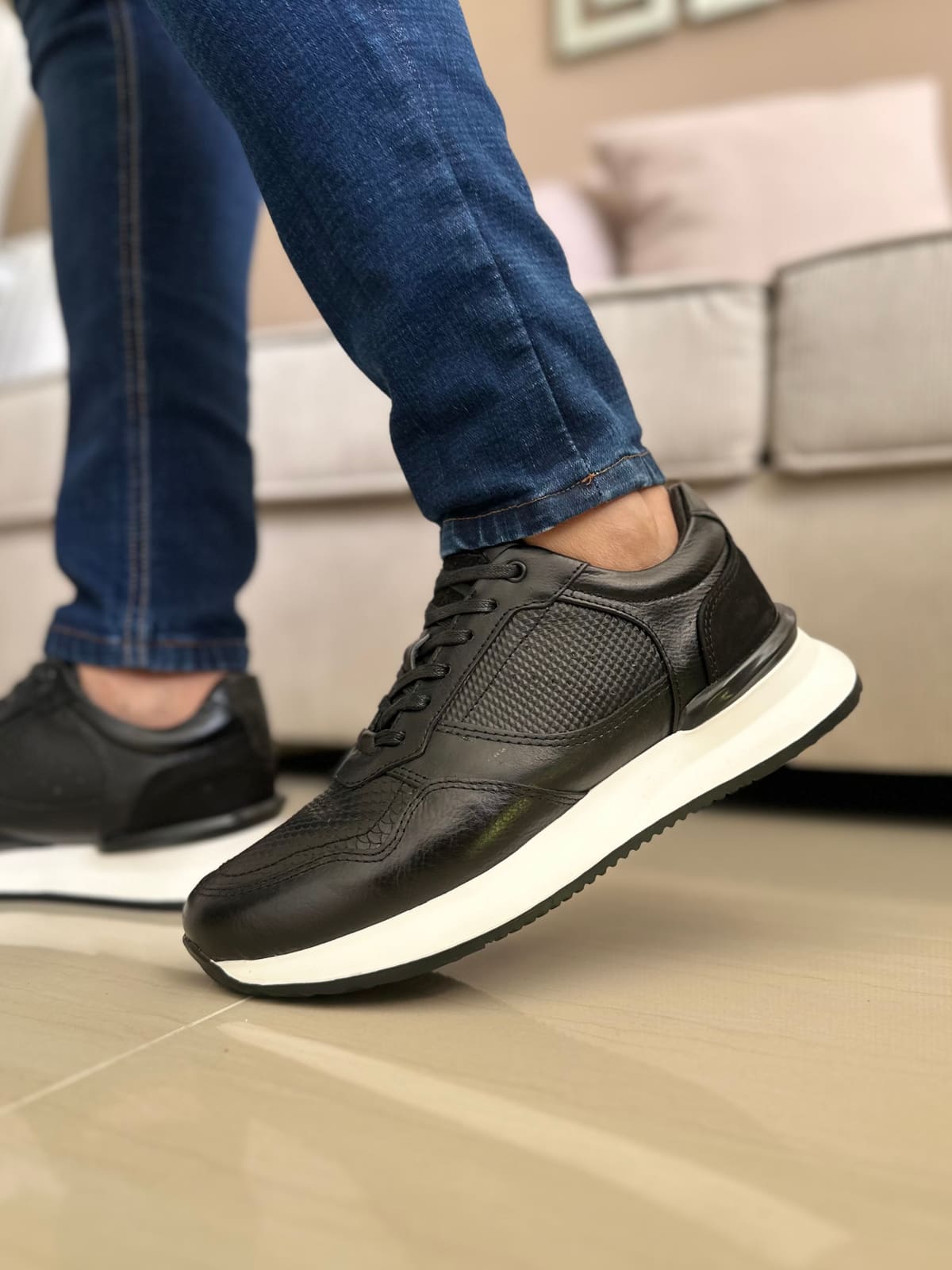 SNEAKER NIKO - EN CUERO - PARA HOMBRE - REF: ANT D12 imagen 4