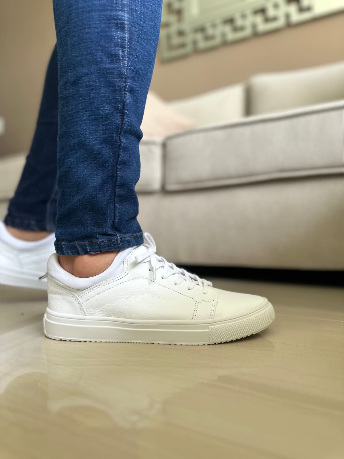 SNEAKERS CUERO BLANCO 579 imagen 2