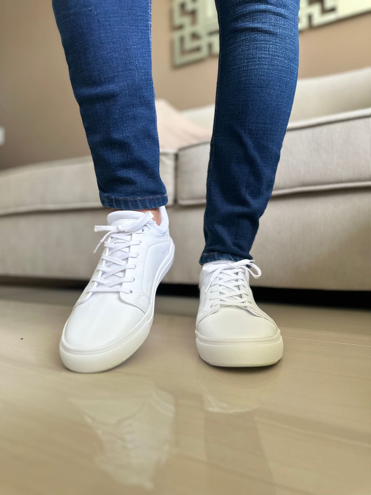 SNEAKERS CUERO BLANCO 579 imagen 3