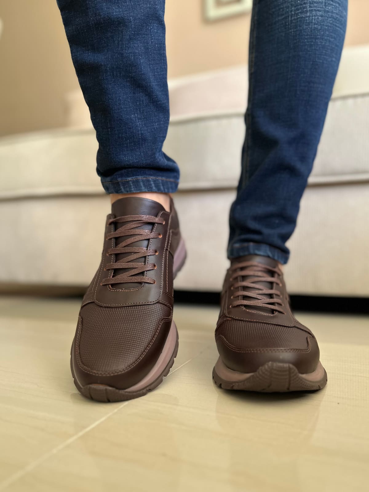 SNEAKER MERINO - EN CUERO - PARA HOMBRE - REF: FRK 2822 imagen 2