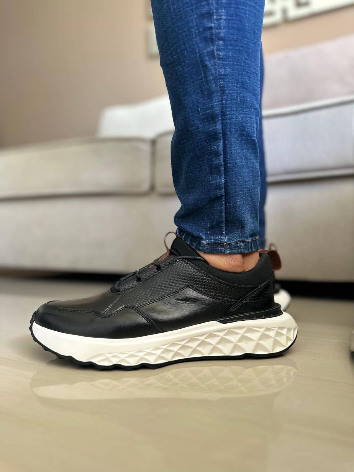 SNEAKERS Y UK-Cuero-Livianos REF 3385 imagen 2