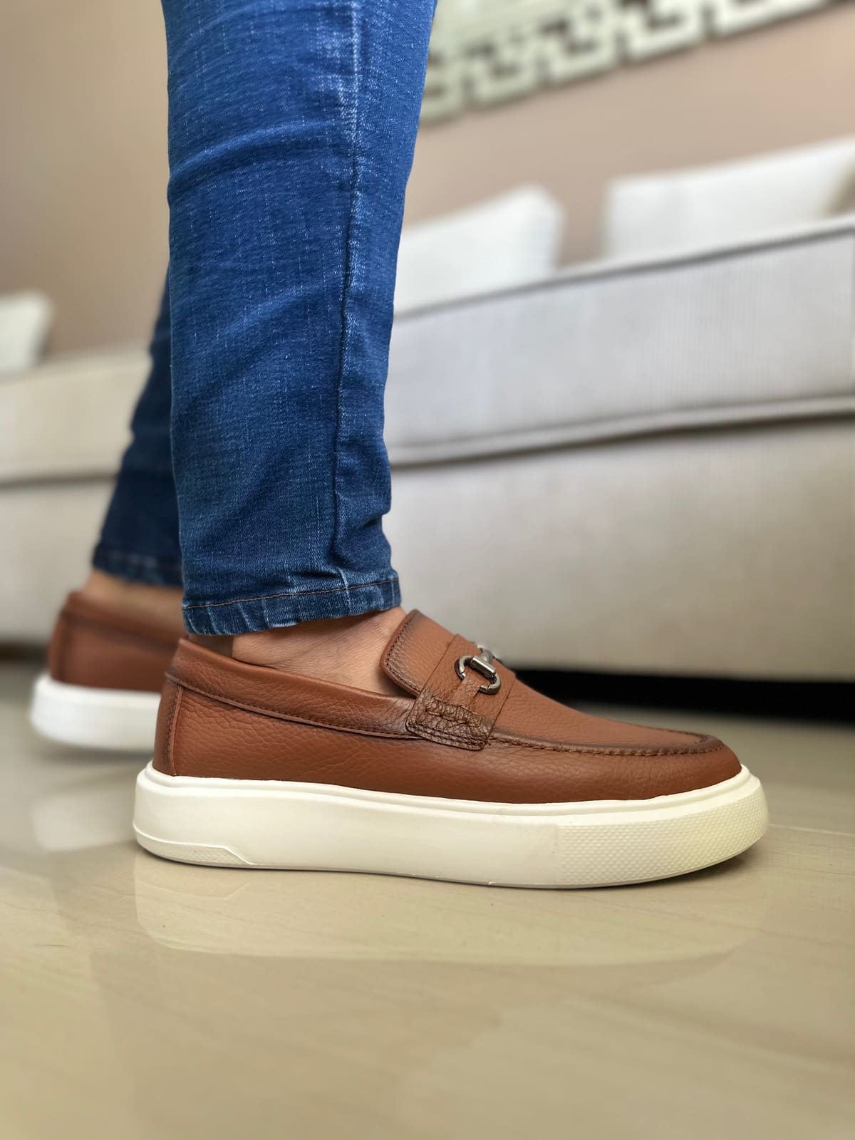 MOCASÍN ROM - EN CUERO - PARA HOMBRE imagen 2
