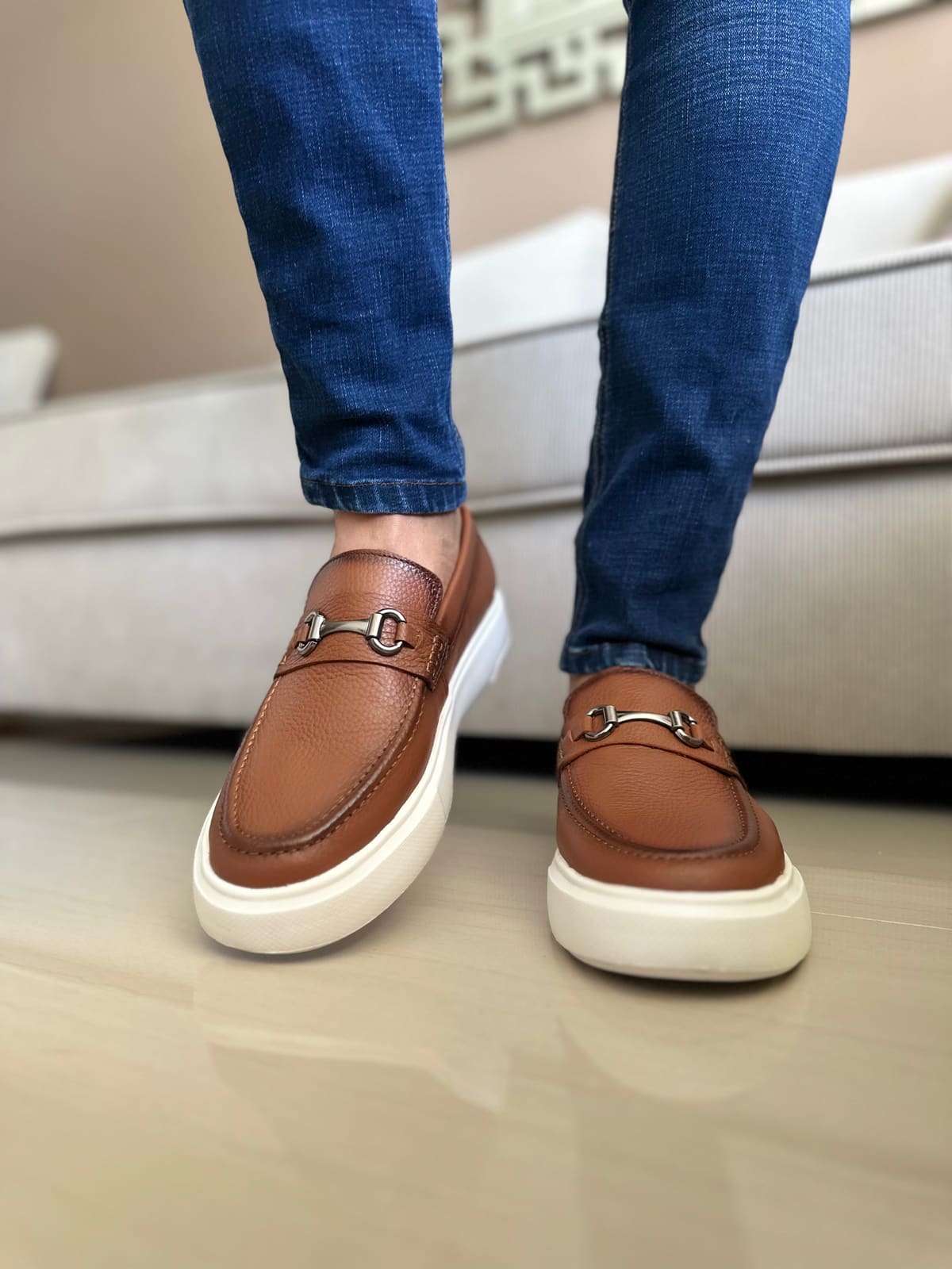 MOCASÍN ROM - EN CUERO - PARA HOMBRE imagen 3