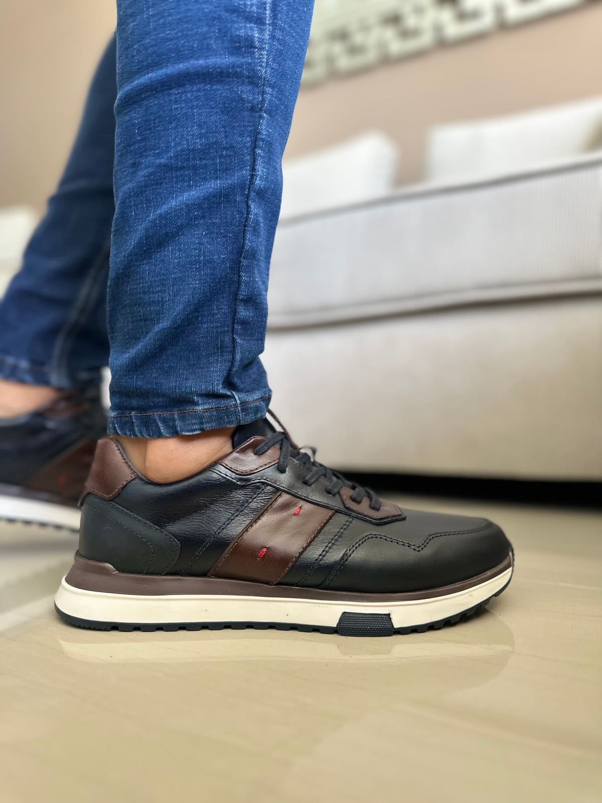 SNEAKERS TUW EN CUERO-REF: 2091 CANELA imagen 2