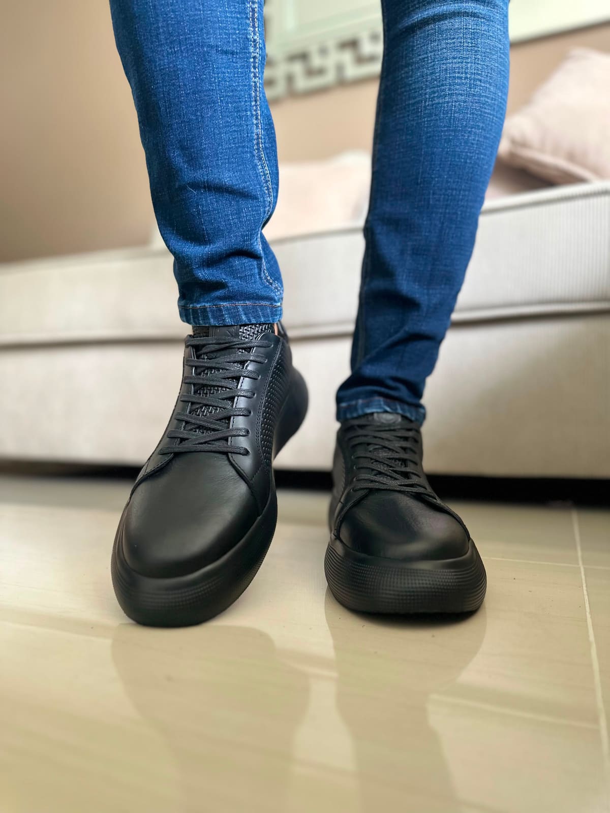 SNEAKERS GIT-CUERO-LIVIANOS-NEGROS REF 2126 imagen 2