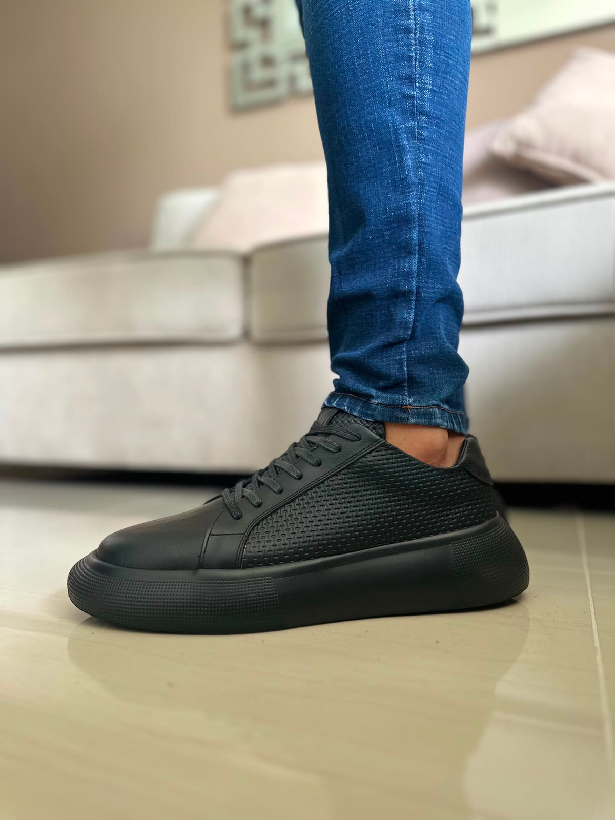 SNEAKERS GIT-CUERO-LIVIANOS-NEGROS REF 2126 imagen 3