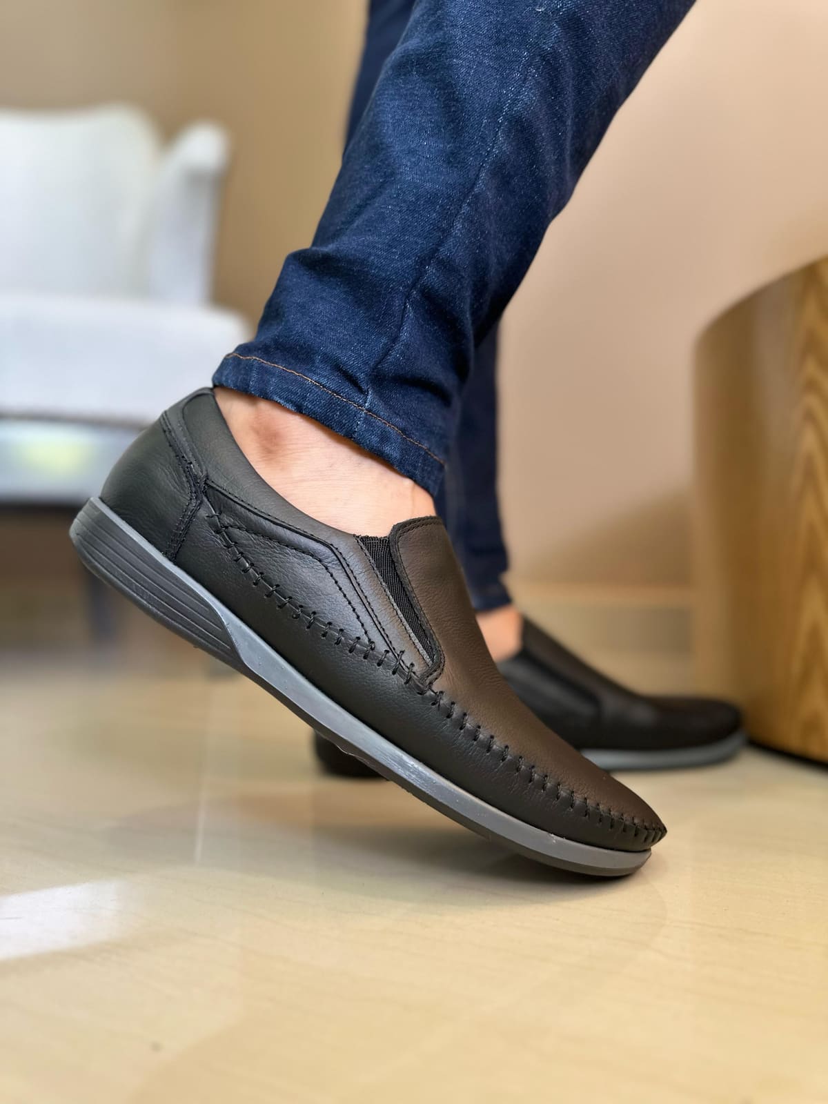 MOCASINES DONT-CUERO REF:6306 NEGRO imagen 2