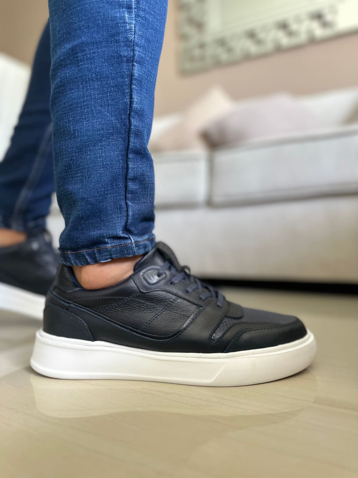 SNEAKERS ROTT-CUERO AZUL REF: 314 imagen 2