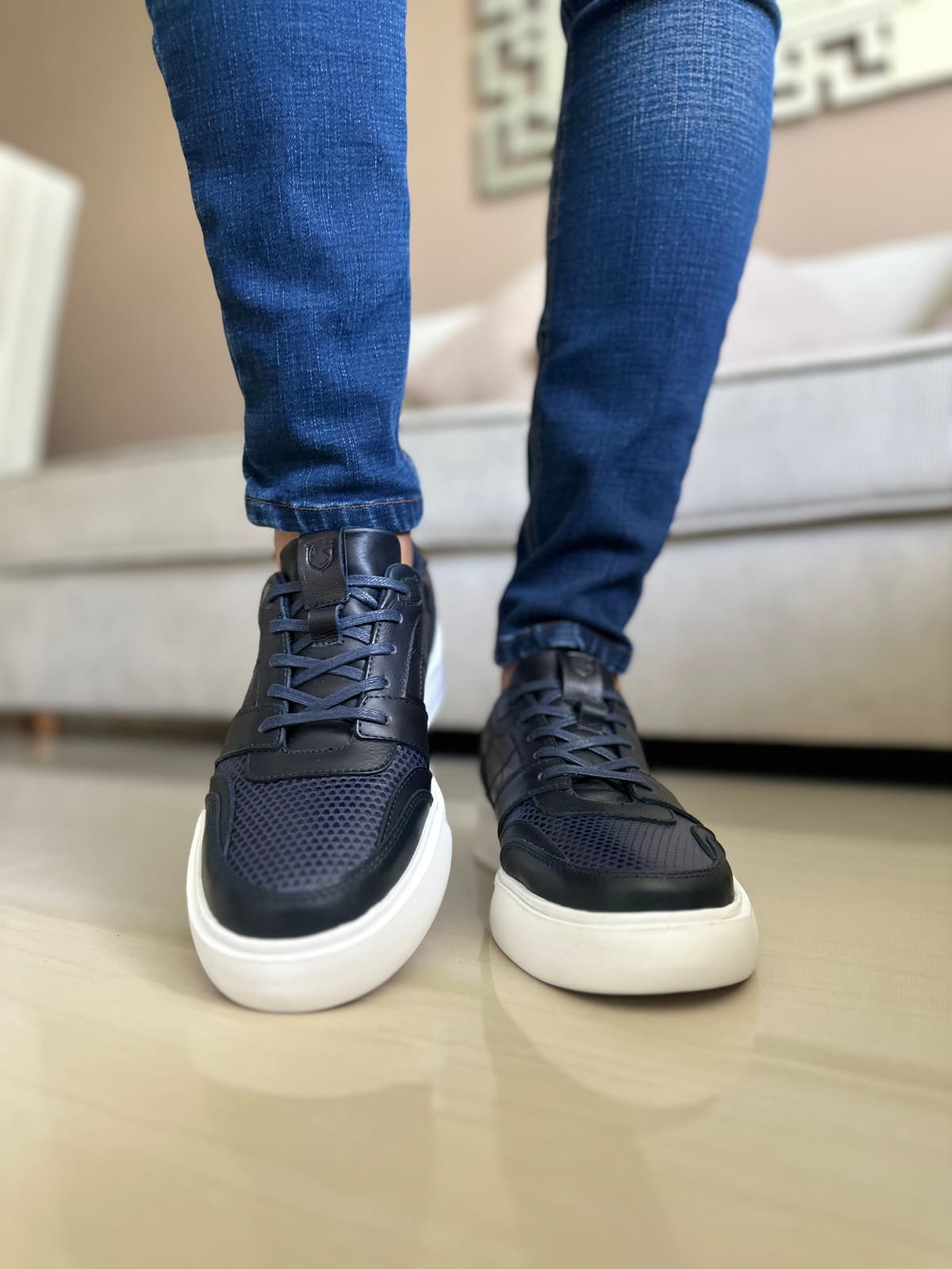 SNEAKERS ROTT-CUERO AZUL REF: 314 imagen 3