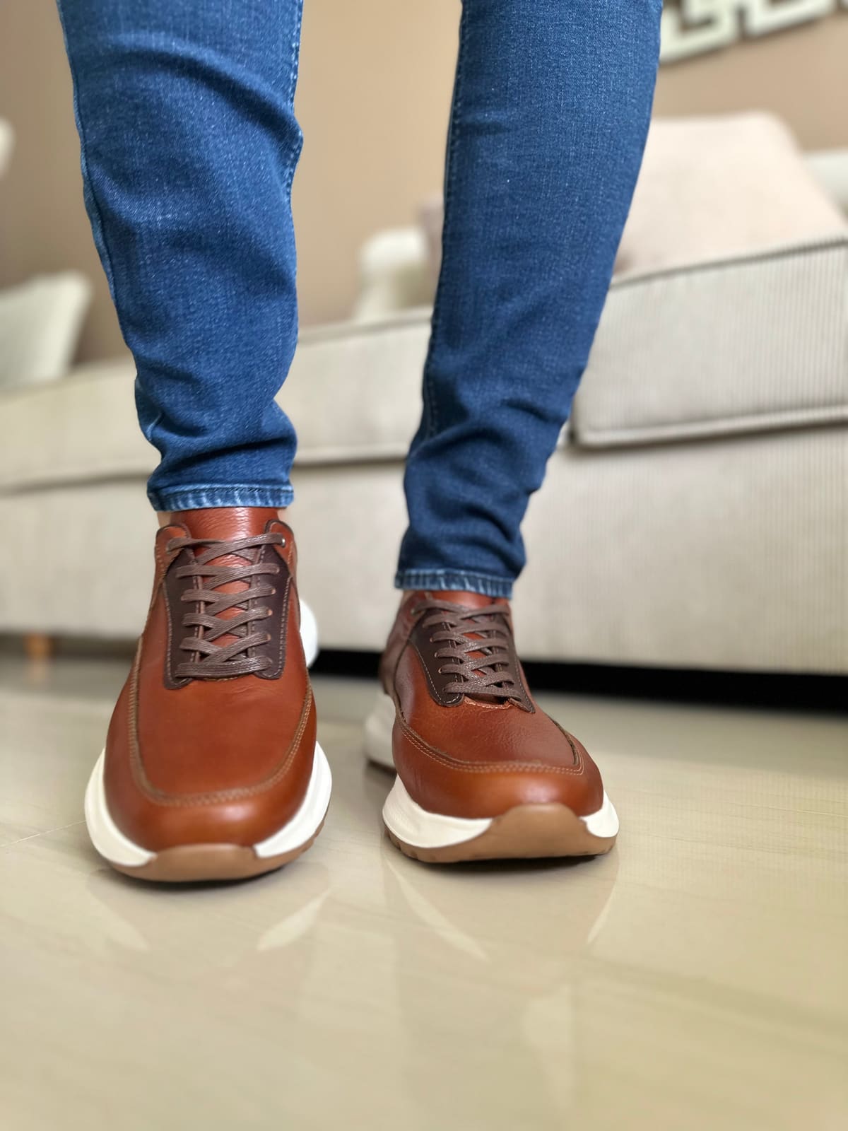 SNEAKER - EN CUERO - PARA HOMBRE -REF 90-0 imagen 2