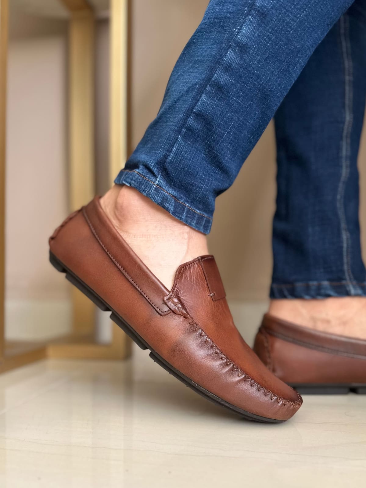MOCASINES KRAP - EN CUERO - PARA HOMBRE - REF: 101 imagen 3