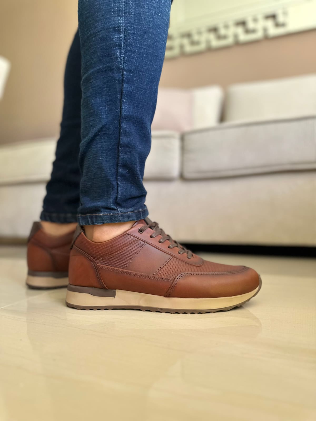 SNEAKER YANKEN - EN CUERO - PARA HOMBRE - REF: B92 imagen 2