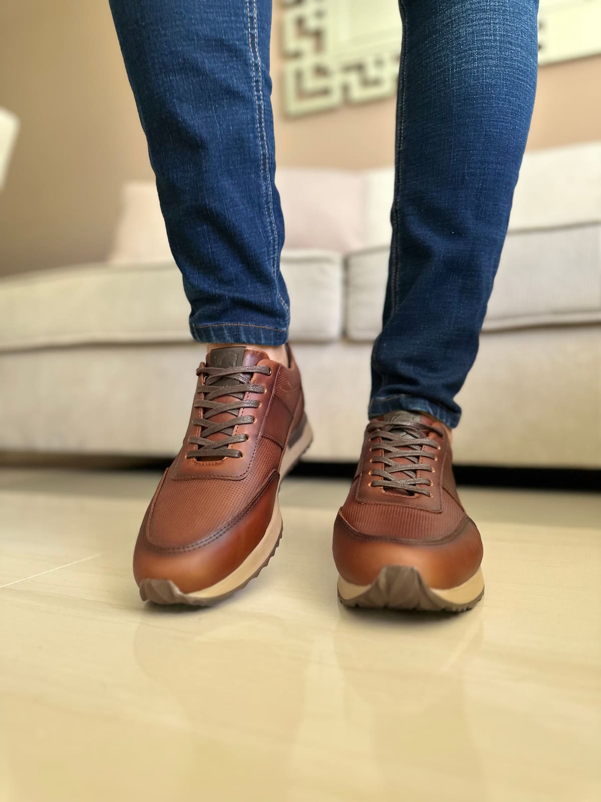 SNEAKER YANKEN - EN CUERO - PARA HOMBRE - REF: B92 imagen 3