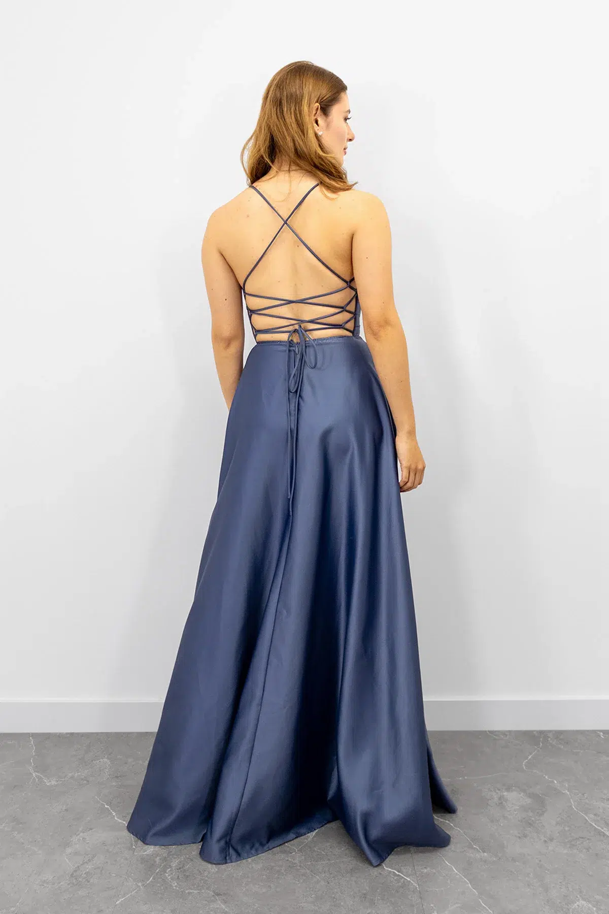 Vestido Falda en A Top Ajustado Celeste imagen 3