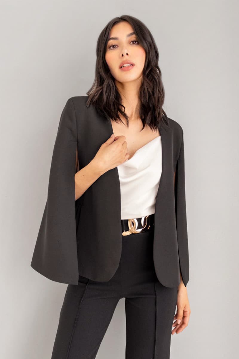 Blazer Capa Negro imagen 5