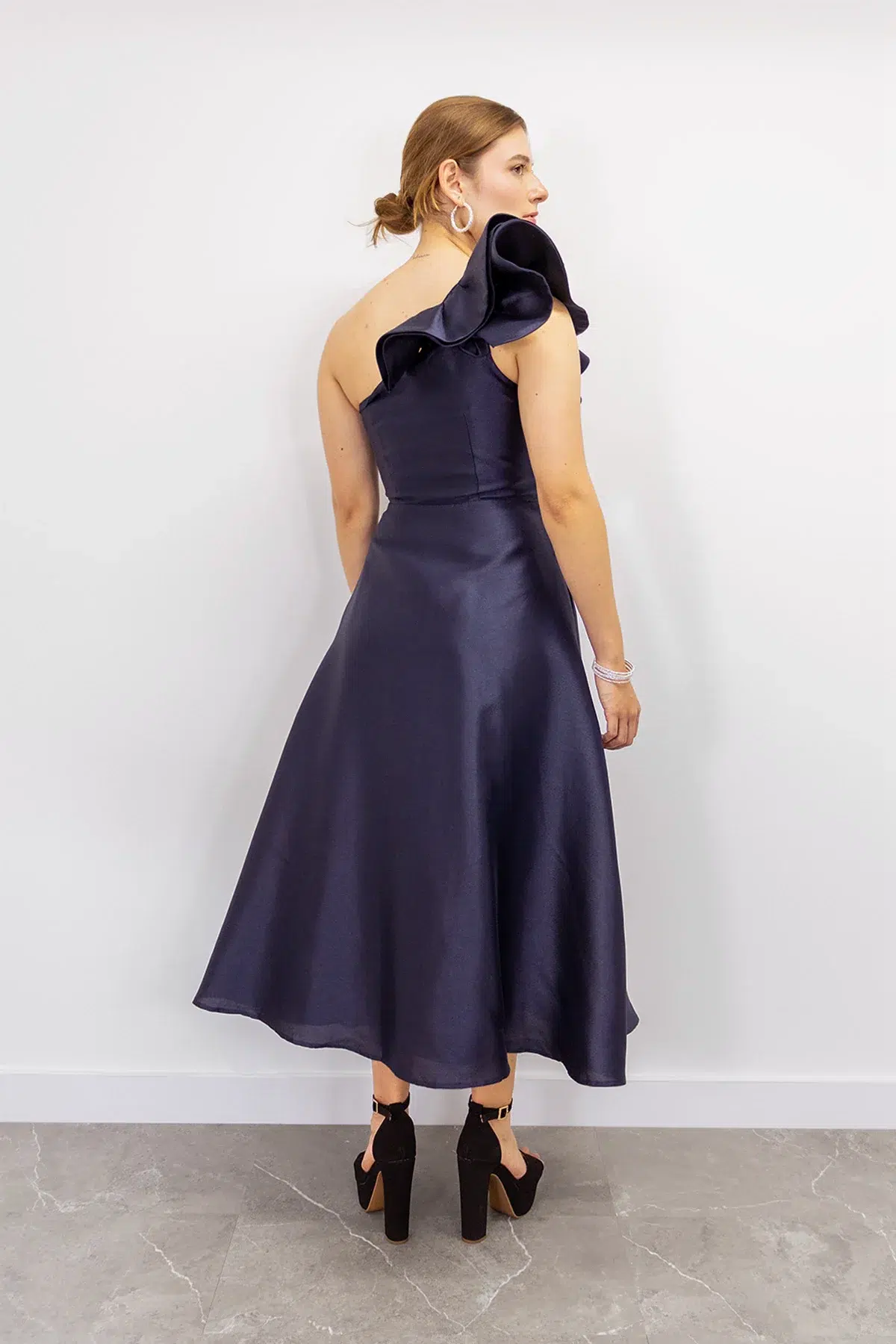 Vestido Asimetrico Boleros Falda en A Azul imagen 2