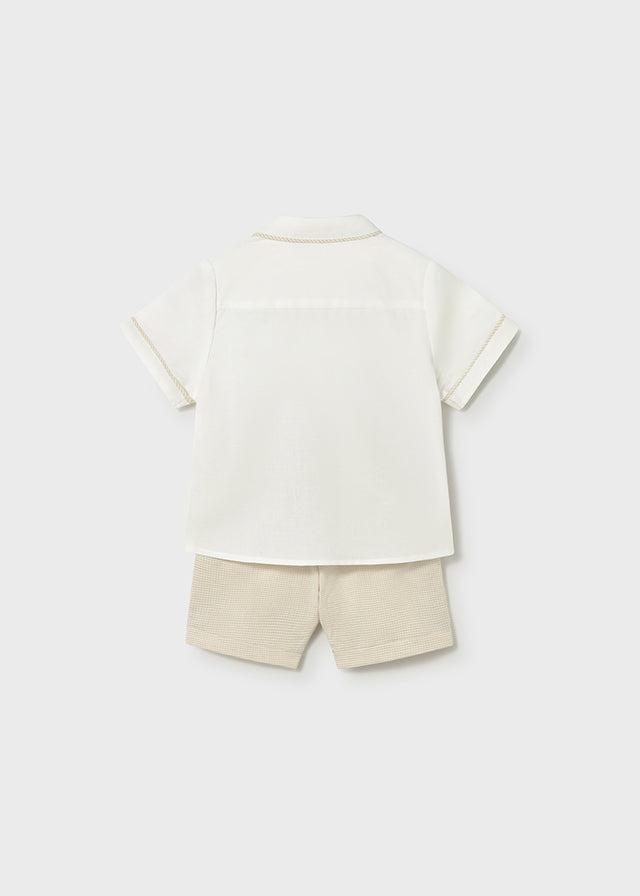 Conjunto Bermuda Lino Baby Ceremonia imagen 5